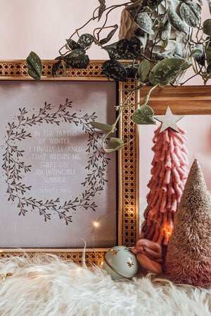 Winter Quote Art Print