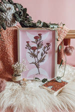 Goddess Moon Thistle Art Print