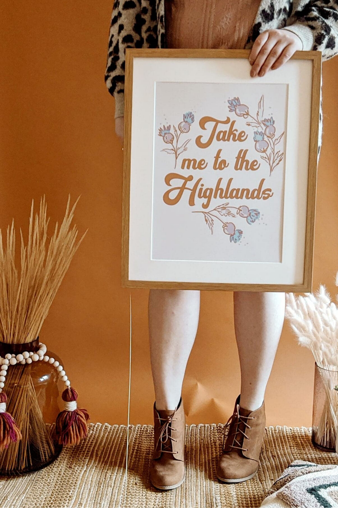 'Take Me To The Highlands' Scottish Highland Art Print