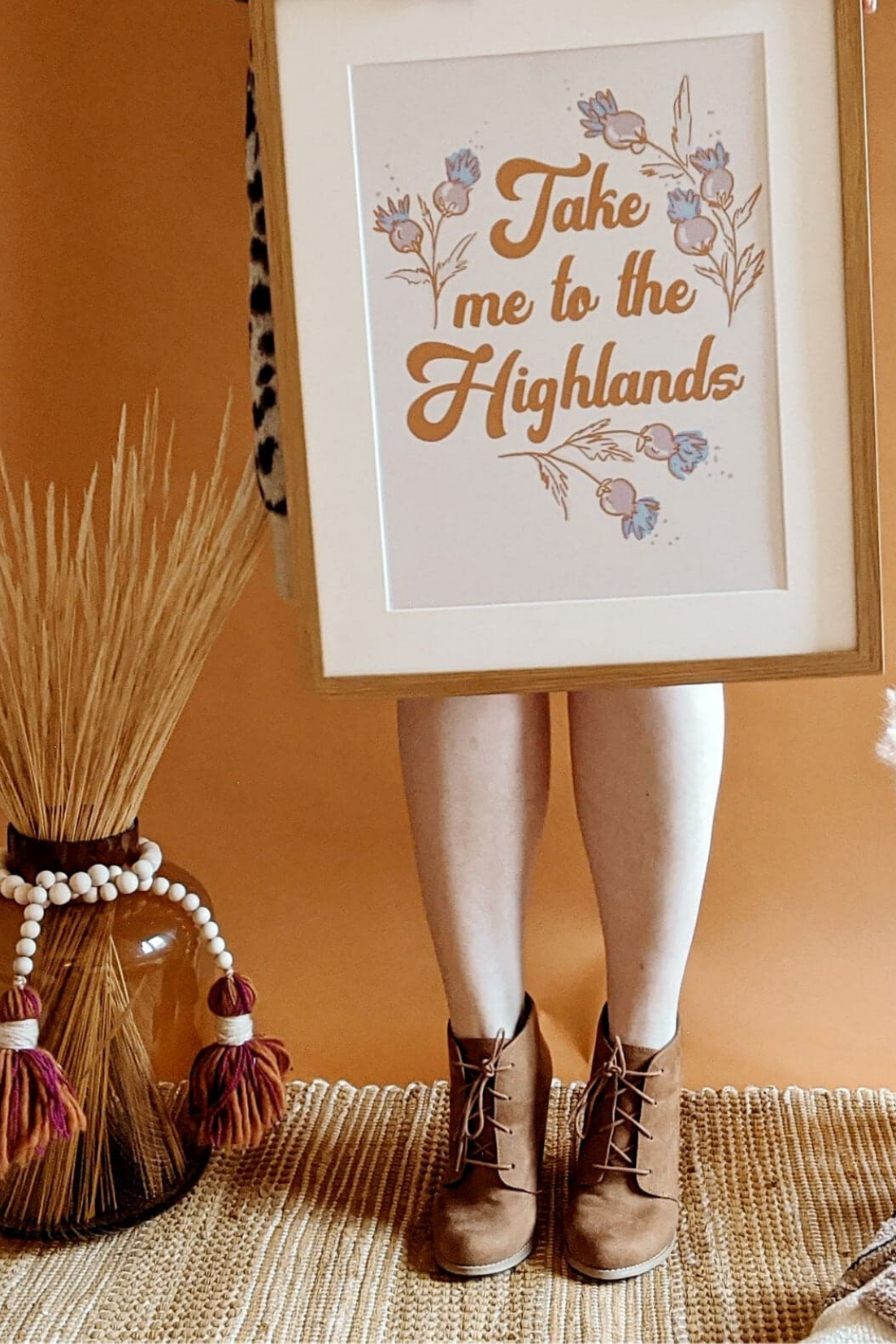 'Take Me To The Highlands' Scottish Highland Art Print