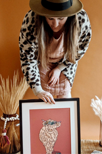Highland Cow Boho Scottish Art Print
