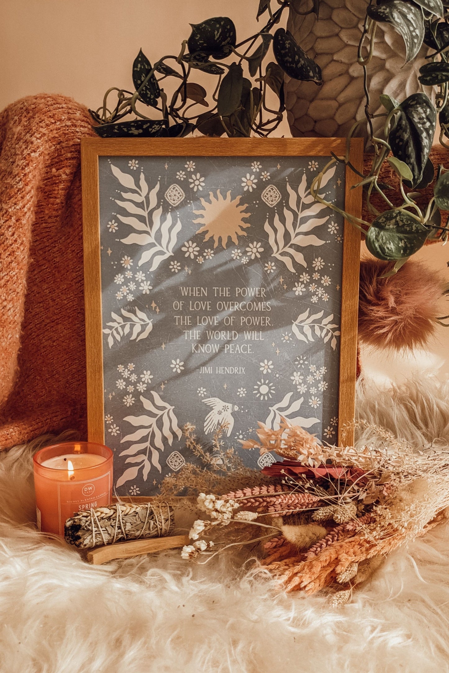 'Glory To Ukraine' Art Print-Blue