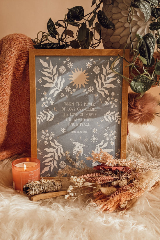 'Glory To Ukraine' Art Print-Blue
