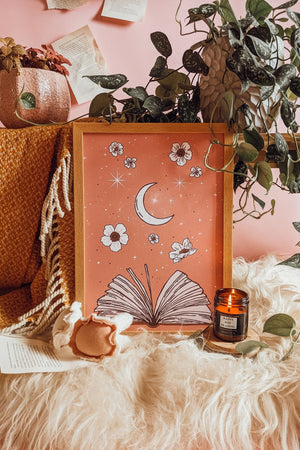Book Magic Illustrated Art Print