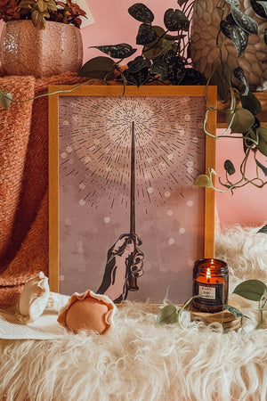 Raise Your Wands Illustrated Art Print